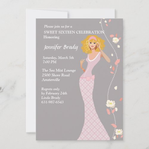 Formal Gown Teen Invitation