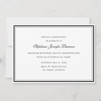 Formal Graduation Announcement