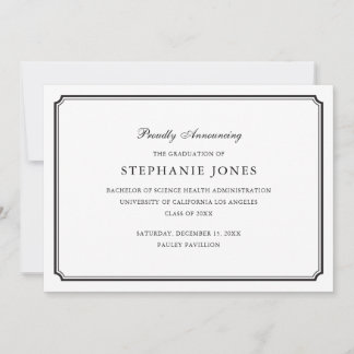 Formal Graduation Announcement