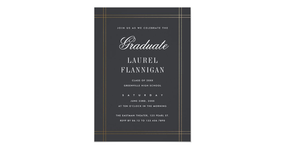 Formal Graduation Invitation | Zazzle.com