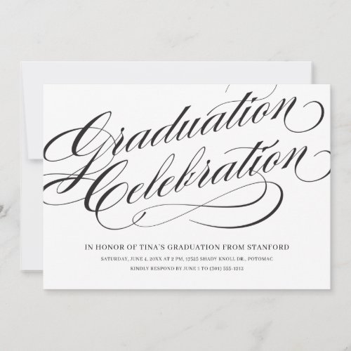 Formal Graduation Party Invitation