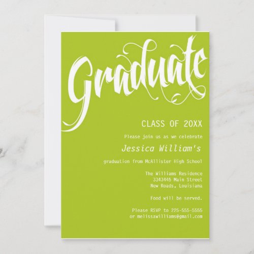 Formal Graduation Party Announcement