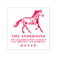 Formal Horse Classic Family Name & Return Address