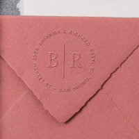 Formal Initials Typography Wedding Return Address