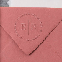 Formal Initials Typography Wedding Return Address Embosser