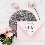 Formal Initials Typography Wedding Return Address Rubber Stamp<br><div class="desc">Formal Initials Typography Wedding Return Address rubber stamps by invintage.</div>
