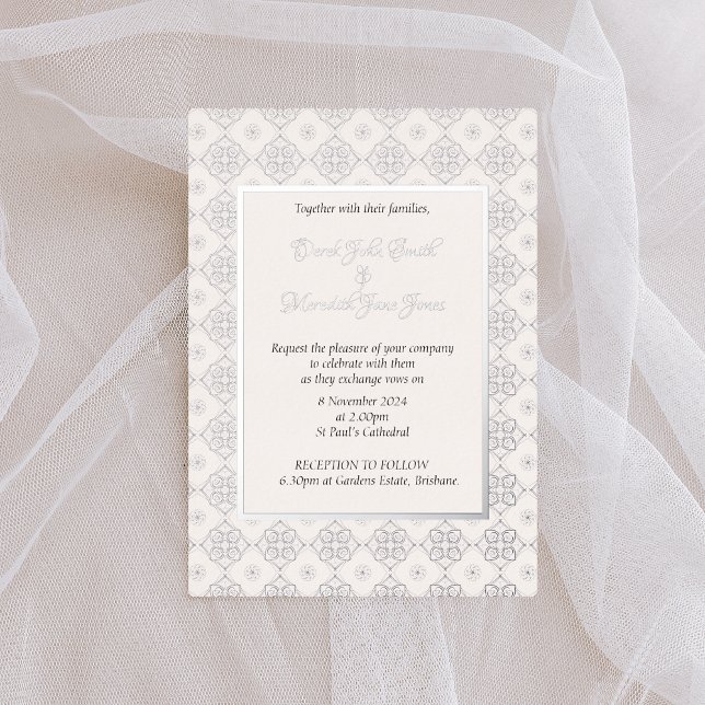 Formal Intricate Wedding Invitation with foil Foil Invitation (Creator Uploaded)