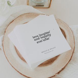 Formal Love Laughter and Happily Ever After Napkins