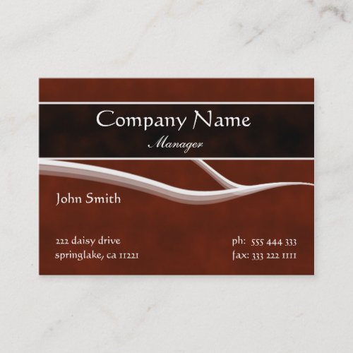 Formal Maroon Business Card