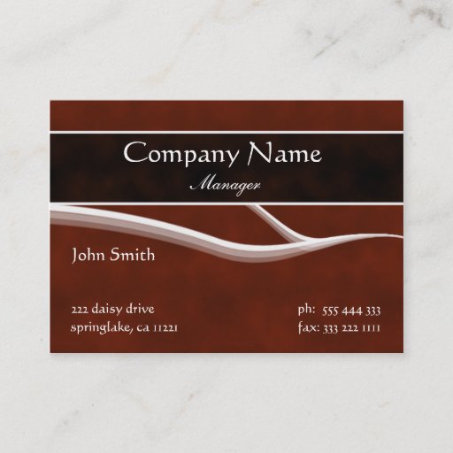 Customizable Formal Maroon Business Card