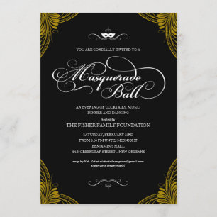 Formal Masquerade Ball Invitations
