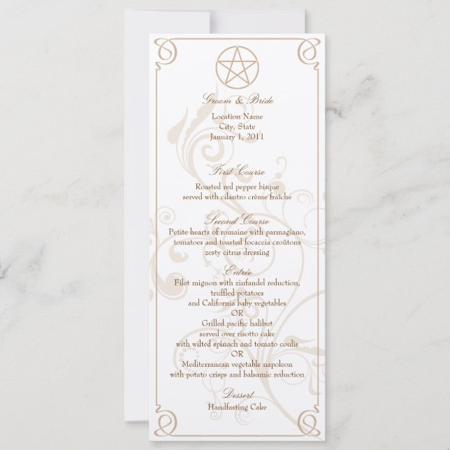 Formal Menu Invitation (Front)