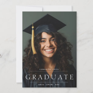 formal modern full bleed photo University Announcement