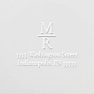 Formal Monogram With Address Embosser