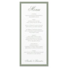 Formal Muted Sage Green Border Script Wedding