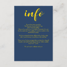 Formal Navy and Gold Simple Wedding