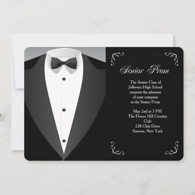 Formal Occasion Prom Invitation (Front)