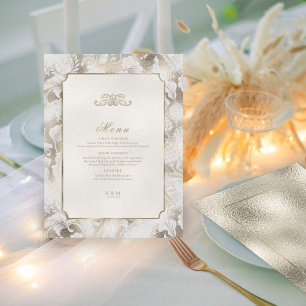 Formal Paisley Wedding Champagne ID767 Menu