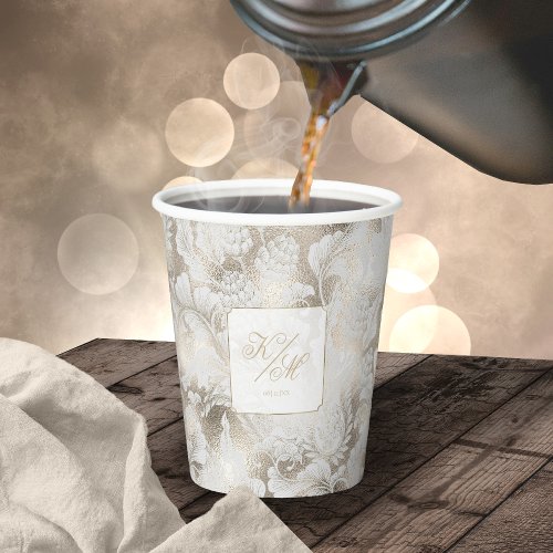 Formal Paisley Wedding Champagne ID767 Paper Cups