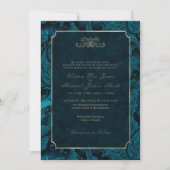 Formal Paisley Wedding Dark Teal ID767 Invitation (Front)