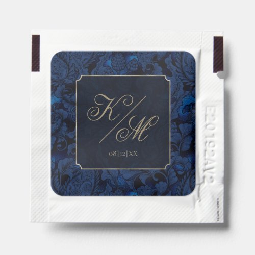 Formal Paisley Wedding Navy Blue ID767 Hand Sanitizer Packet