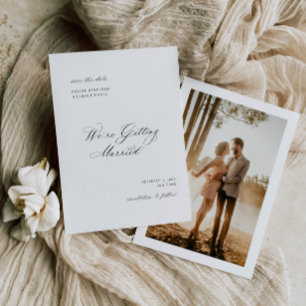 Formal Photo Save the Date Engagement Wedding Card