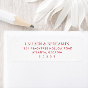 Formal Red Minimalist Label