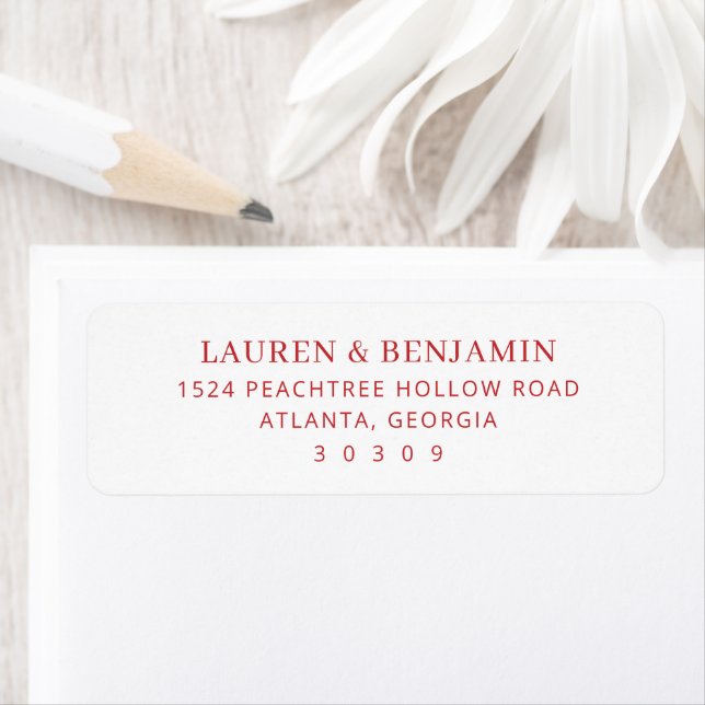 Formal Red Minimalist Label (Insitu)
