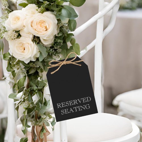 Formal Reserved Seating Wedding Large Tag