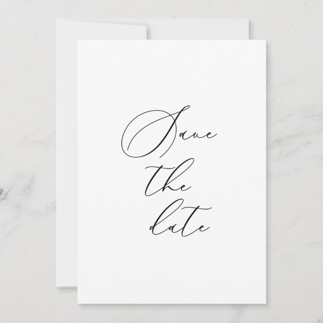Formal Save The Date Card (Front)