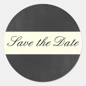 Formal Save The Date Sticker/seal Classic Round Sticker by mjakubo434 at Zazzle