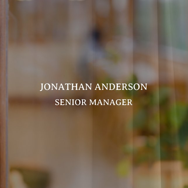 Formal School Office Name Plate Door Window Cling (Creator Uploaded)