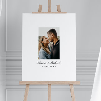Formal Script Alternative Wedding Guest Book Photo Foam Board