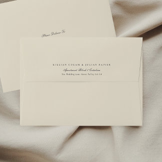 Formal Script Beige Charcoal The Wedding Envelope