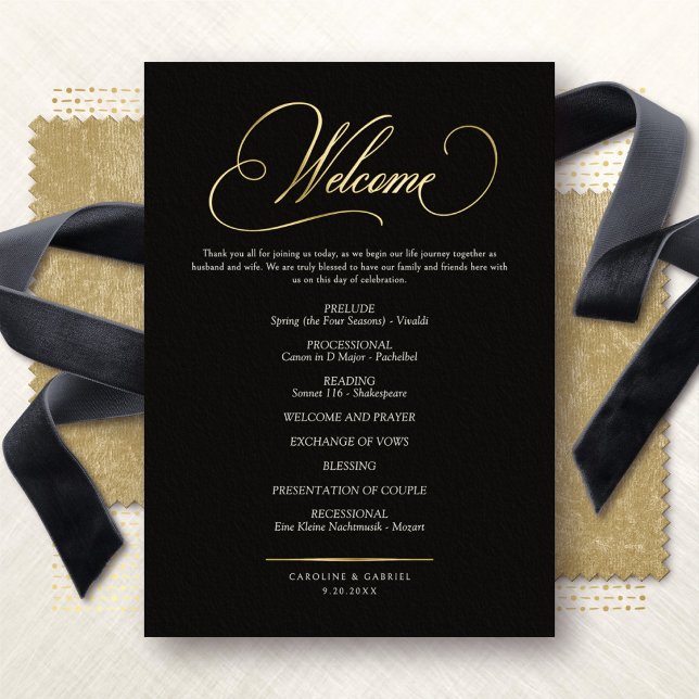 Formal Script Calligraphy Wedding Program (Creator Uploaded)
