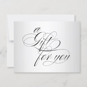 Formal Silver Calligraphy Script Gift Certificate