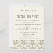 Formal Silver Damask Cocktail Seminar Event Invitation