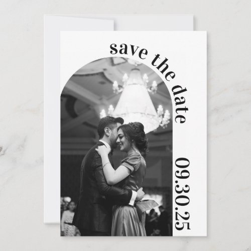 Formal Simple Black and White Save the Date