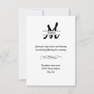 Formal Simple Elegant Cookie-3x5 Reception Invite