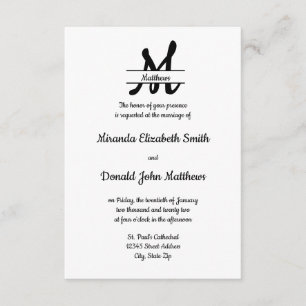 Formal Simple Elegant Cookie - 3x5 Wedding Invite