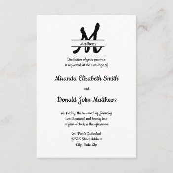 Formal Simple Elegant Cookie - 3x5  Wedding Invite by Midesigns55555 at Zazzle