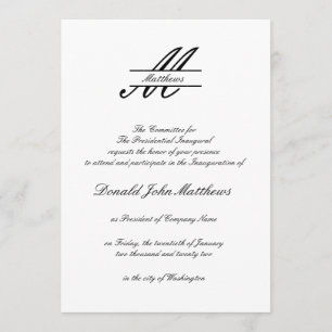 Formal Simple - Inaugural Invitation