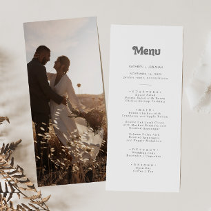 Formal Simple Photo Wedding Menu