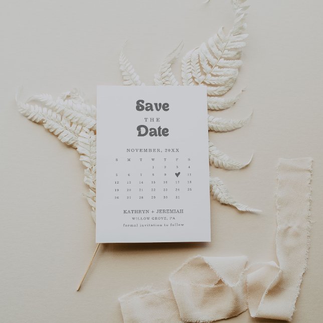 Formal Simple QR Code Calendar Save The Date (Creator Uploaded)