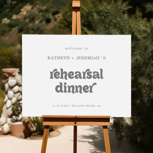 Formal Simple Rehearsal Dinner Welcome Sign