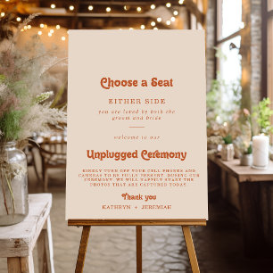 Formal Simple Terracotta Seat Unplugged Ceremony Foam Board
