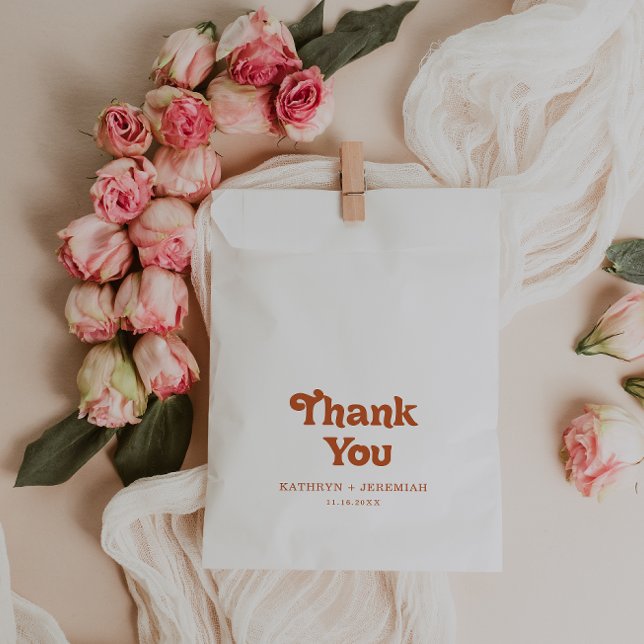 Formal Simple Terracotta Wedding Favor Bag (Creator Uploaded)