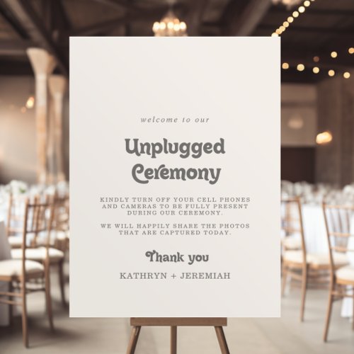 Formal Simple Unplugged Ceremony Sign