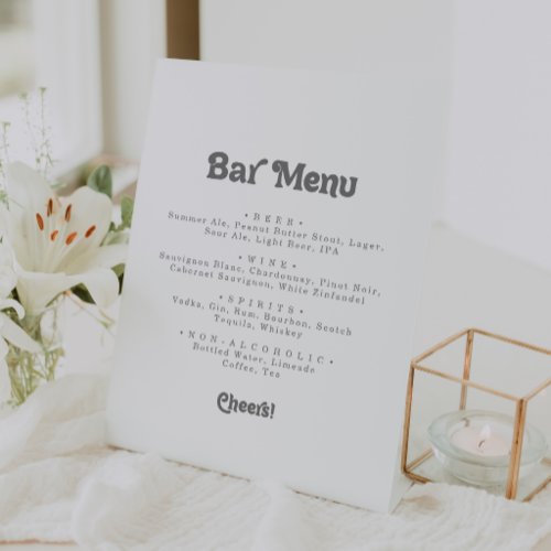 Formal Simple Wedding Bar Pedestal Sign