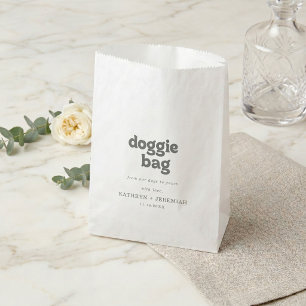 Formal Simple Wedding Dog Treat Favor Bag